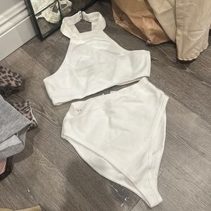 House of CB white bikini